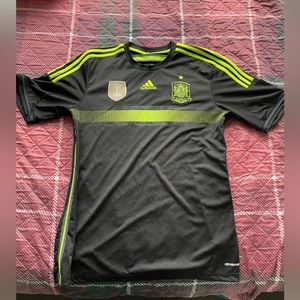 PRE-OWNED-AS-IS Adidas Spain Men Soccer Jersey Large ‘Stains@backside’ see pics